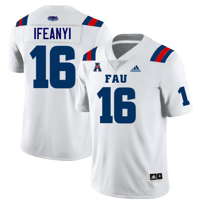 Florida Atlantic Owls #16 Chisom Ifeanyi College Football Jerseys Stitched-White